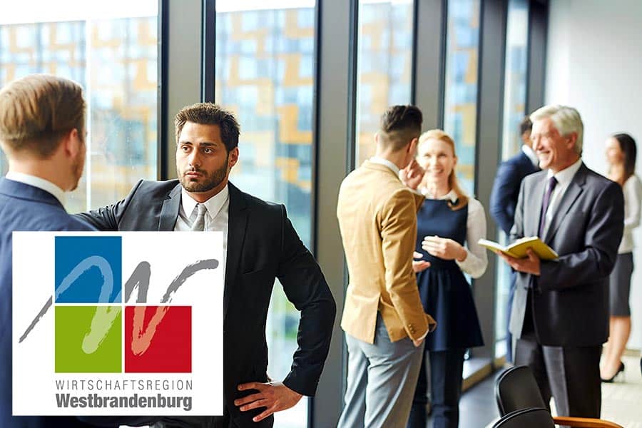 Nachfolgeforum Unternehmensnachfolge der Wirtschaftsregion Westbrandenburg: Menschen beim Netzwerken